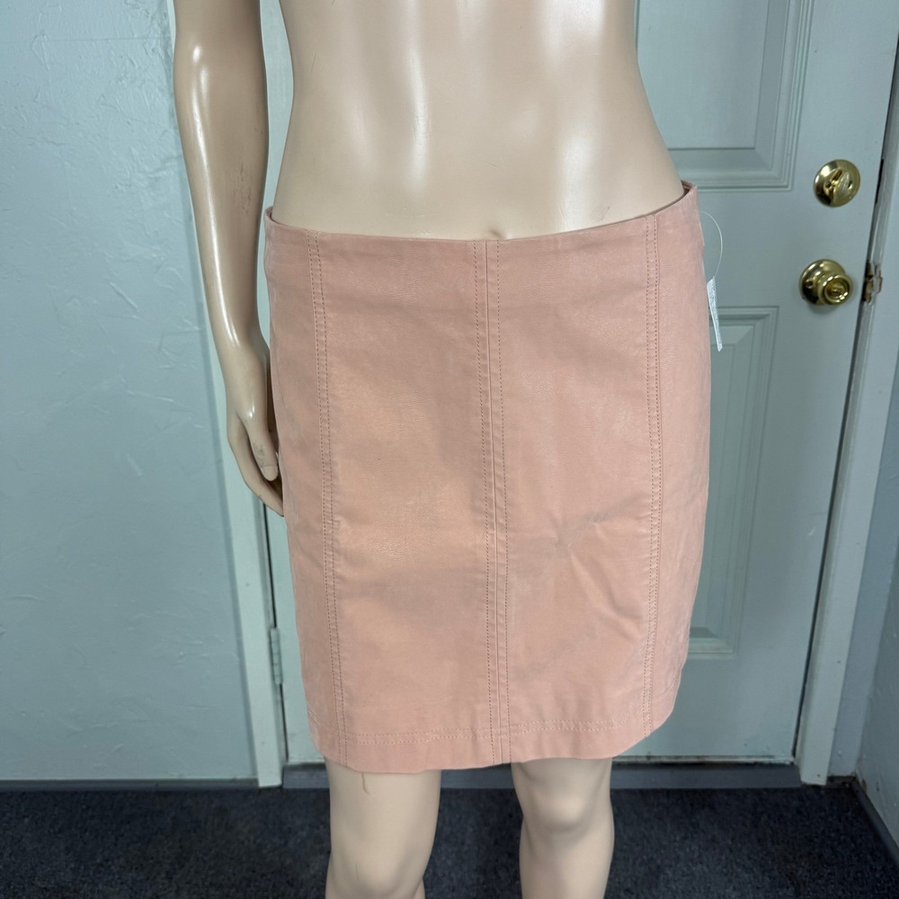 NEW Free People Women's Skirt 10 Fuax Modern Femme Suede Mini Vegan Q3-9